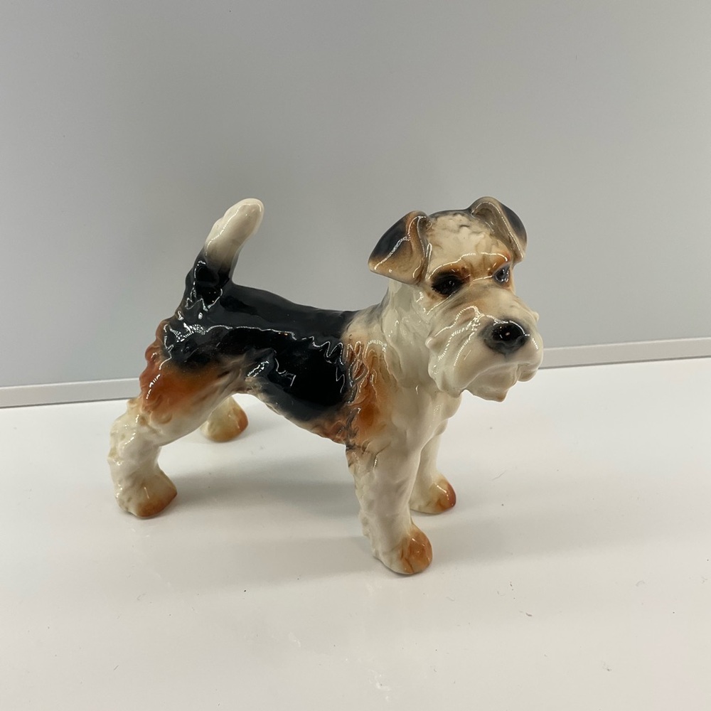 vtg GOEBEL Wire Haired Fox Terrier Dog Figurine W. Germany #32 1972- 1978 Glossy - Picture 6 of 9